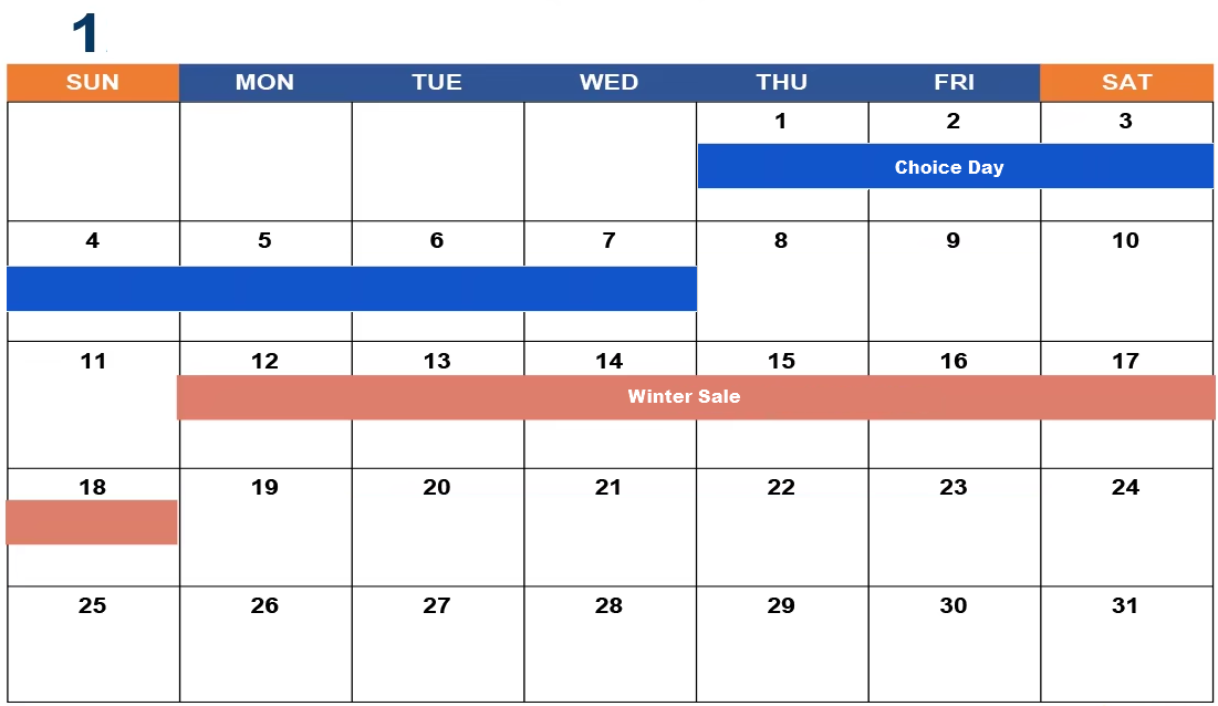 アリエクスプレス 2026年1月のセール予定