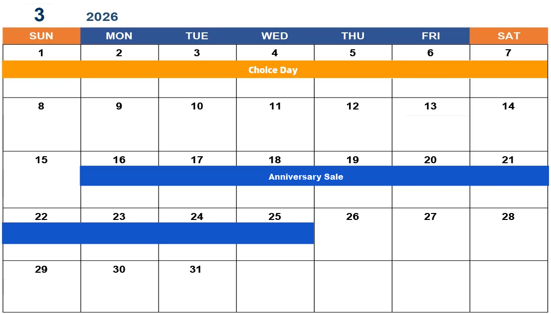 アリエクスプレス 2026年3月のセール予定