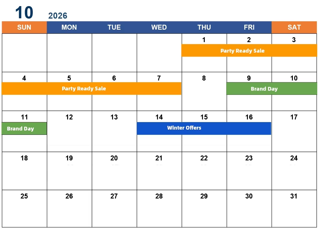 アリエクスプレス 2026年10月のセール予定